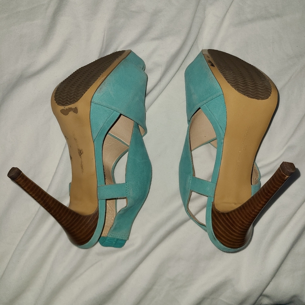 Diane von Furstenberg Suede Slingback heels size 8 BRAZIL - Picture 8 of 10